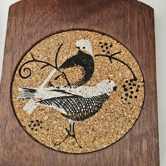 Vintage 1960s Hi Mark Rustic Wood CORK Bird Cage Design Made in Taiwan - Picture 4 of 10